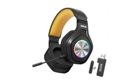 MARVO Pulz 80W vezeték nélküli fejhallgató - fekete - RGB világítás (HG9084W)