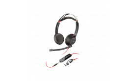 HP POLY fejhallgató Blackwire 5220 sztereó USB-C+3,5 mm-es csatlakozó+USB-C/USB-A adapter (8X231AA)