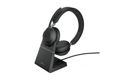 JABRA Evolve2 65 MS Teams Stereo Bluetooth Vezeték Nélküli Fejhallgató + Töltő állomás (26599-999-989)