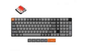 Keychron K17 Max Bluetooth / vezeték nélküli HU Gateron low-profile Red mechanikus billentyűzet, fekete (K17M-H1Z-HU)