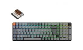 Keychron K17 Max Bluetooth / vezeték nélküli HU Gateron low-profile Brown mechanikus billentyűzet, fekete (K17M-H3Z-HU)