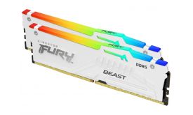 KINGSTON FURY Memória DDR5 32GB 6000MT/s CL36 DIMM (Kit of 2) Beast White RGB EXPO (KF560C36BWE2AK2-32)