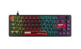MARVO Arma 67 vezetékes gaming billentyűzet - Fekete - US /TNT Peach linear/ (KG935)
