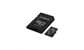 KINGSTON Memóriakártya MicroSDXC 128GB Canvas Select Plus Gen3 150R A1 + Adapter