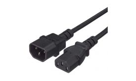 PREMIUMCORD Tápkábel, hosszabbító kábel, C13-C14, PC, M/F, 2m, fekete (KPS2)