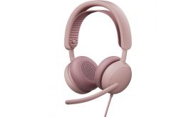 LOGITECH Fejhallgató 2.0 - Zone Wired 2 Mikrofonos, Rózsaszín (981-001620)
