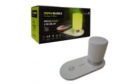 MAX MOBILE LED Asztali Lámpa & Wireless Töltő RGB (3858892511428) Fehér