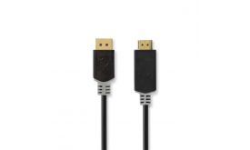 Nedis CCBW37100AT20 display port dugó - HDMI dugó kábel, 4K@30Hz | Aranyozott | 2,00 m