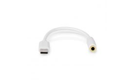Nedis CCGB65950WT01 USB-C (USB C) dugó - 3,5 mm sztereo jack aljzat, aranyozott, 0,10m (CCGB65950WT01)