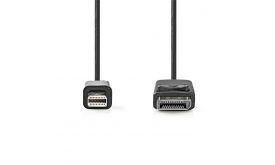 Nedis CCGL37400BK20 mini Displayport1.2 kábel, Display port dugó, 21.6 Gbps, 2m