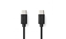 Nedis CCGL60700BK10 USB C - USB C (USB-C) kábel, USB2.0, 60W, hossz 1m