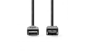 Nedis CCGL61010BK30 USB3.2 toldó / hosszabító kábel, USB 3.2 Gen 1, USB A dugó, USB-A aljzat, 5 Gbps, hossz: 3m,