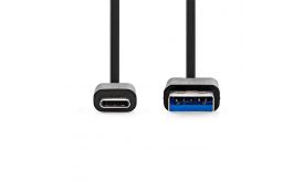 Nedis CCGW61600BK10 USB 3.2 Gen 1, USB-A dugó - USB-C (USB C) dugó kábel, 60W, 1m
