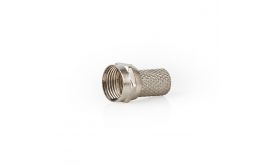 Nedis F csatlakozó, kábelbemeneti átmérő: 7,5 mm, 75 Ohm, 25 db/csomag (CSVC41908ME)