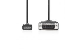 Nedis HDMI - DVI-D 24+1p kábel, 1080p, hossz 2m, CCGL34800BK20
