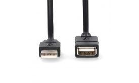 Nedis USB2.0 hosszabító kábel, hossz 1m, CCGL60010BK10