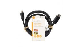 Nedis DisplayPort dugó - HDMI dugó kábel 4K@30Hz, 2m (CCGL37101BK20)