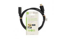 Nedis ultra HD HDMI hosszabbító kábel 4K/60Hz, 1m (CVGL34096BK10)