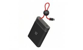 ONEPLUS powerbank Type-C aljzat (10000mAh, 22.5W, PD gyorstöltő, LED jelzés + fix Type-C kábel), fekete (OP225MRPB10K)