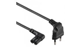 GEMBIRD hálózati tápkábel, C7, angled connectors, 1m (PC-184L)