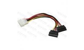 ROLINE kábel SATA táp Y elosztó, Molex to 2xSATA, 20cm (11.03.1050)