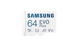 SAMSUNG EVO Plus microSD Memóriakártya (2021) 64GB, CLASS 10, UHS-1, U1, V10, A1, + Adapter, R160/W (MB-MC64SA/EU)