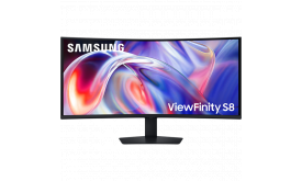 SAMSUNG ViewFinity S8 Ívelt VA monitor 40", 5120x2160, 21:9, 350cd/m2, 4ms, 1xDisplayPort/1xHDMI/1xUSB-C/5xUSB-A (LS40H850TAUXEN)