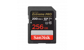 SANDISK 121597, SDXC EXTREME PRO KÁRTYA 256GB, 200/140 MB/s , UHS-I, Class 10, U3, V30