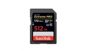 SANDISK 121598, SDXC EXTREME PRO KÁRTYA 512GB, 200/140 MB/s , UHS-I, Class 10, U3, V30