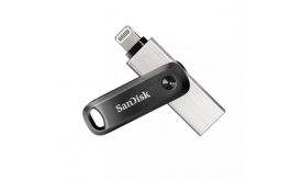 SANDISK iXpand pendrive, USB 3.0 + Ligthning csatlakozóval, 256GB (183589) Ezüst/Fekete