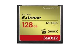 SANDISK Memóriakártya 124095, CF EXTREME KÁRTYA 128GB, 120MB/S