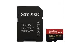 SANDISK MICROSD EXTREME PRO MEMÓRIAKÁRTYA 128GB (214504)