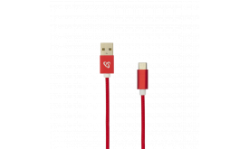 SBOX USB Male -> TYPE-C Male Kábel (USB-TYPEC-15R) piros