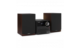 SHARP XL-B512BR Bluetooth mikrohifi rendszer barna fa hangszórókkal, 45w, USB/Bluetooth
