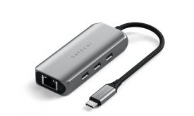 Satechi 4-in-1 USB-C Hub with 2.5 Gigabit Ethernet - Space Gray (ST-H3C25EM)