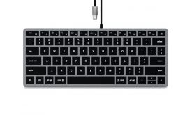 Satechi Slim W1 USB-C BACKLIT Wired Keyboard - US - Space Grey (ST-UCSW1M)