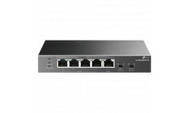 TP-LINK Switch 5x1000Mbps(1xPOE++/4xPOE+) Fémházas, TL-SG1005P-PD