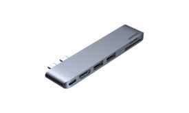 UGREEN CM380 6 az 1-ben USB-C adapter MacBook Air/Pro készülékekhez (szürke)