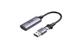 UGREEN CM489 HDMI + kártyaolvasó, 4K 60Hz, USB + USB-C