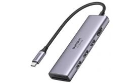 UGREEN CM511 HUB, USB-C, HDMI 4K 60Hz, 3x USB 3.0 5Gbps, PD 100W (ezüst)