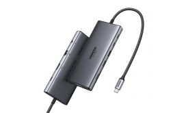 UGREEN CM639 USB-C HUB, HDMI, VGA, 2x USB-C 3.2 10Gbps, 2x USB, SD/TF, RJ45, AUX 3.5mm, PD, 4K 60 Hz