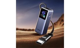 UGREEN PB726 20000 mAh-s power bank USB + USB-C, 165 W, beépített kábellel (szürke)