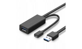 UGREEN US175, USB 3.0, micro USB, hosszabbító kábel, 5m (fekete)