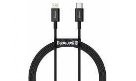 Baseus Superior Series Type-C to iPhone 1m gyorstöltő adatkábel (CATLYS-A01) fekete