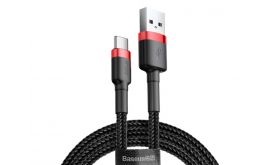 Baseus Cafule USB - Type-C 2m gyorstöltő adatkábel (CATKLF-C91) piros/fekete