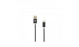 White Shark ADDER-2 USB-A - TYPE-C (M-M) kábel, 2m, fekete