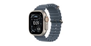 Apple Watch Ultra 3 GPS + Cellular 49mm-es natúr titántok, acélkék Óceán szíj (MEWH4QH/A)