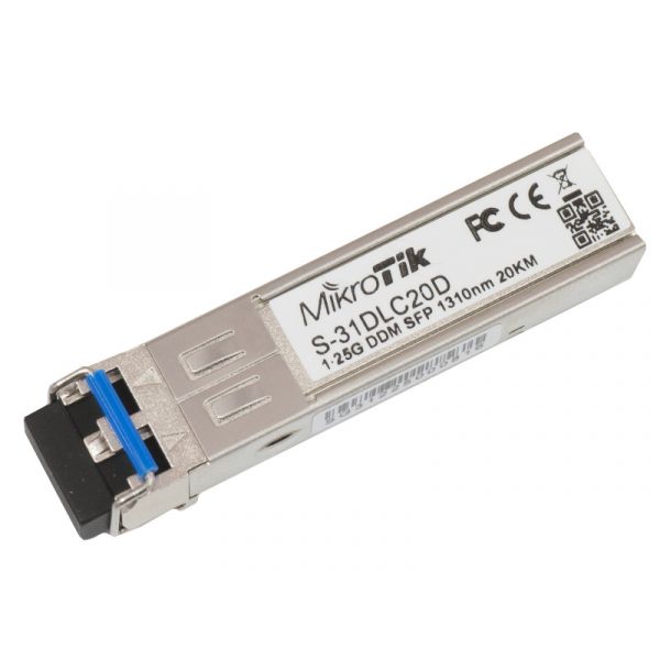 MikroTIK 1.25Gbps Dual LC SFP Modul (S-31DLC20D)