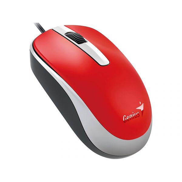 GENIUS DX-120 Vezetékes egér (DX_120_USB_RED) Piros