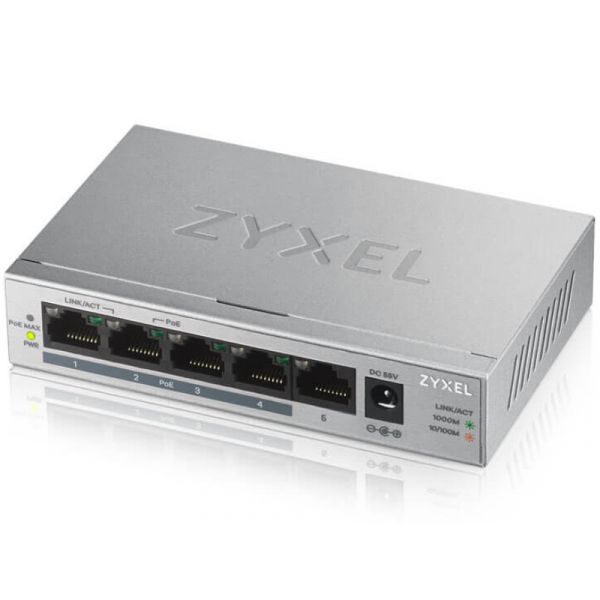 Zyxel GS1005HP-EU0101F 5 Portos Asztali Switch